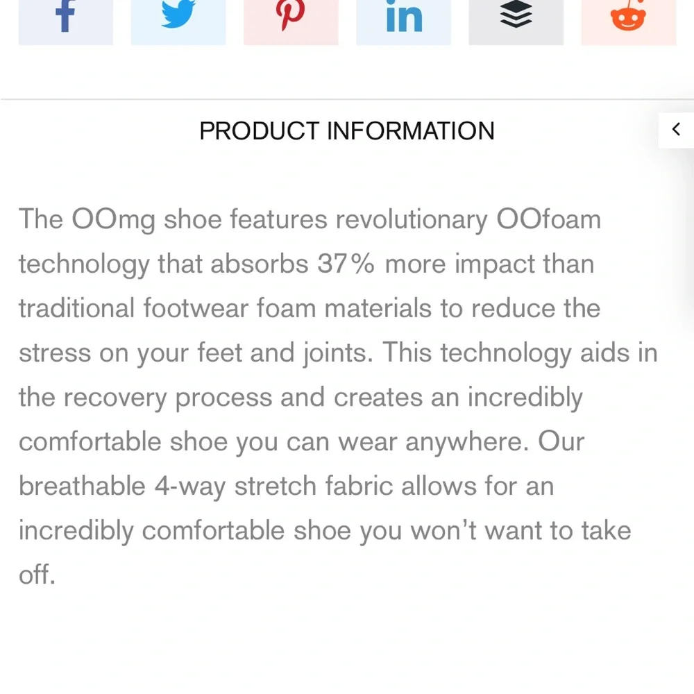 OOFOS OOmg Low sneakerslip on comfort support shoes women’s size 8 European 39 - Picture 9 of 9